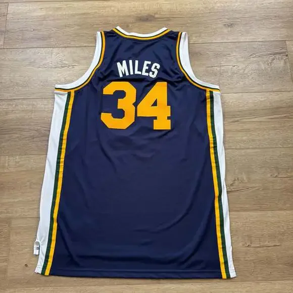 Adidas Utah Jazz CJ Miles 34 Jersey XXL Navy Swingman NBA Basketball - Picture 4 of 8